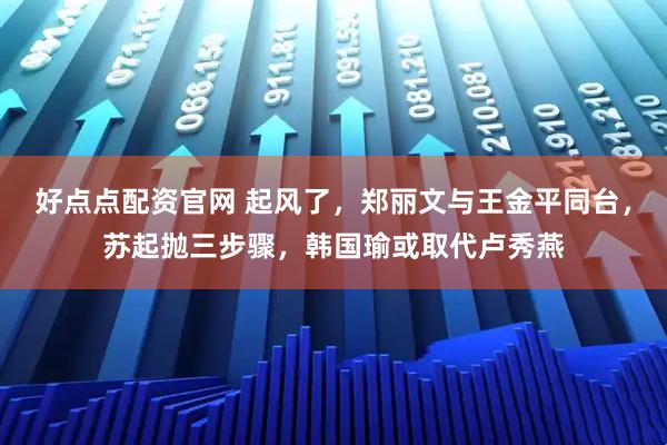 好点点配资官网 起风了，郑丽文与王金平同台，苏起抛三步骤，韩国瑜或取代卢秀燕